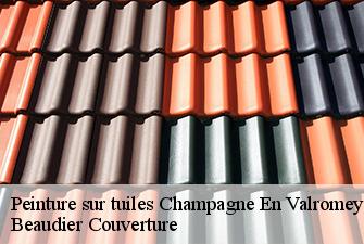 Peinture sur tuiles  champagne-en-valromey-01260 Beaudier Couverture 