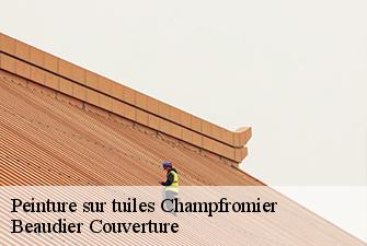 Peinture sur tuiles  champfromier-01410 Beaudier Couverture 