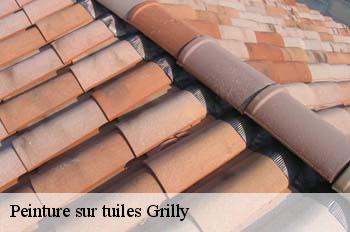 Peinture sur tuiles  grilly-01220 