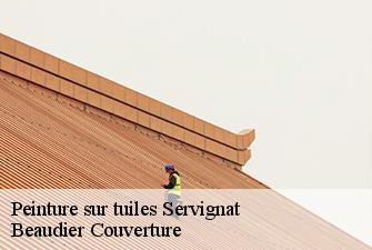 Peinture sur tuiles  servignat-01560 Beaudier Couverture 