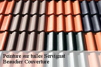Peinture sur tuiles  servignat-01560 Beaudier Couverture 