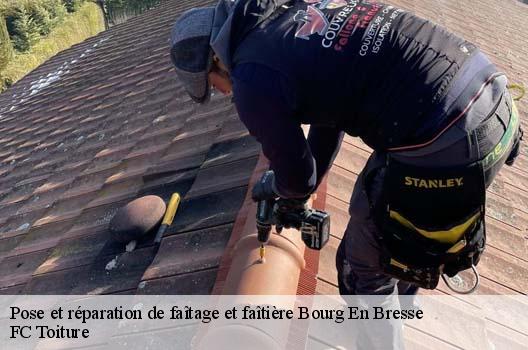 Pose et réparation de faîtage et faîtière  bourg-en-bresse-01000 FC Toiture