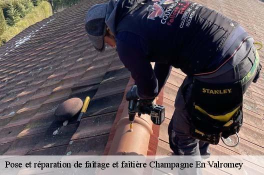 Pose et réparation de faîtage et faîtière  champagne-en-valromey-01260 