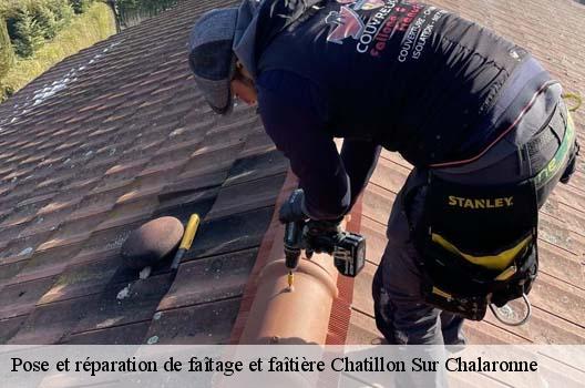 Pose et réparation de faîtage et faîtière  chatillon-sur-chalaronne-01400 