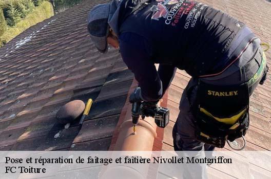 Pose et réparation de faîtage et faîtière  nivollet-montgriffon-01230 FC Toiture